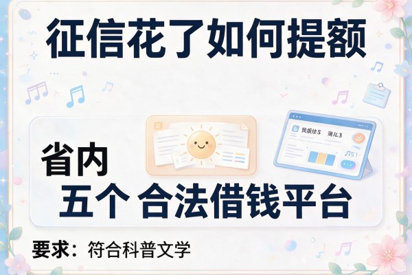 征信花了如何提额，省内五个合法借钱平台