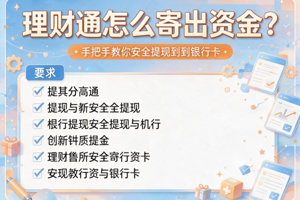 理财通怎么寄出资金？手把手教你安全提现到银行卡