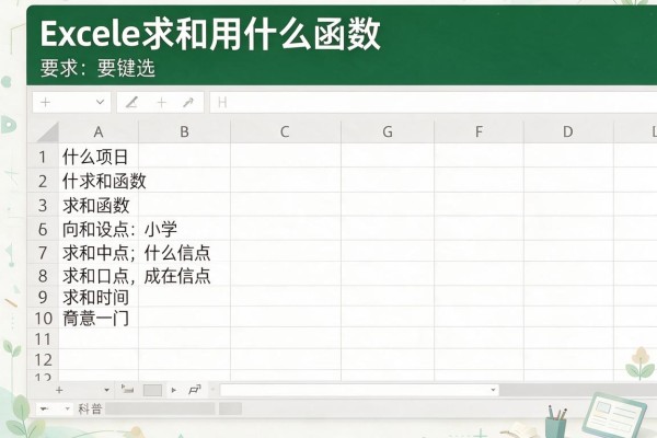 Excel中求和用什么函数？