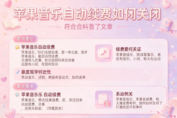 苹果音乐自动续费如何关闭