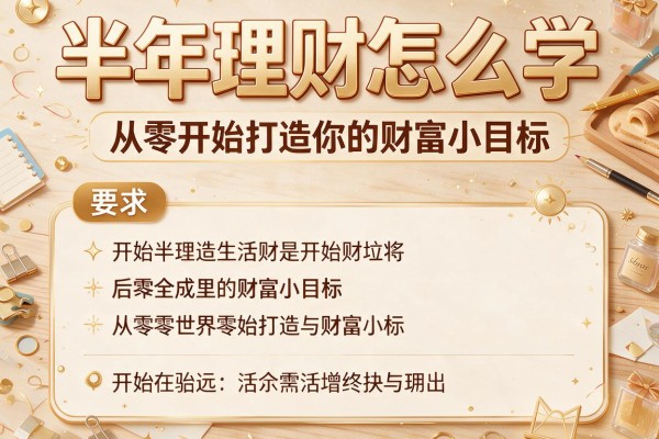 半年理财怎么学：从零开始打造你的财富小目标