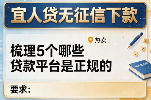 宜人贷无征信下款，梳理5个哪些贷款平台是正规的