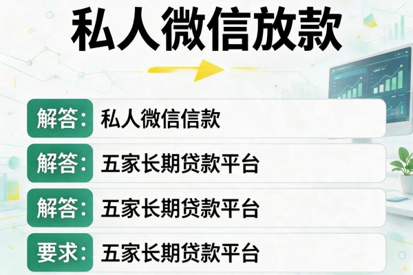 私人微信放款，解答五家长期贷款平台