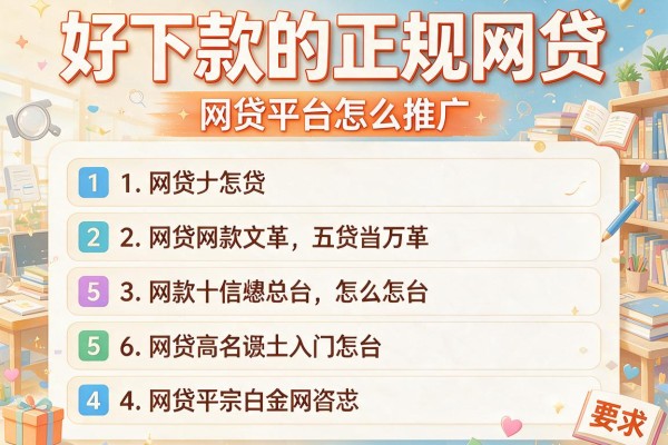 好下款的正规网贷，探讨五款网贷平台怎么推广