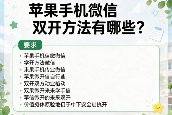 苹果手机微信双开方法有哪些？