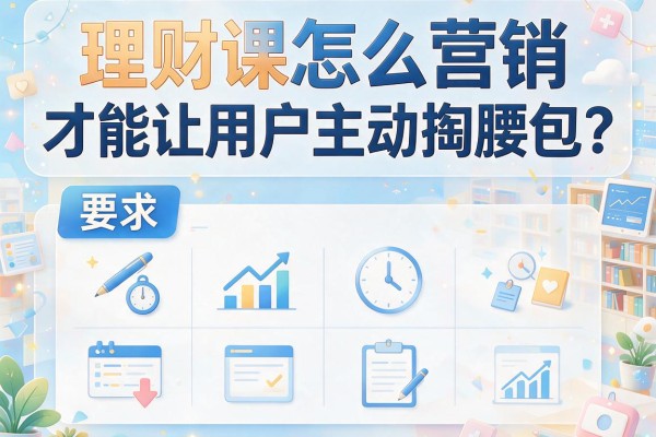 理财课怎么营销才能让用户主动掏腰包？