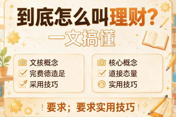 到底怎么叫理财？一文搞懂核心概念与实用技巧