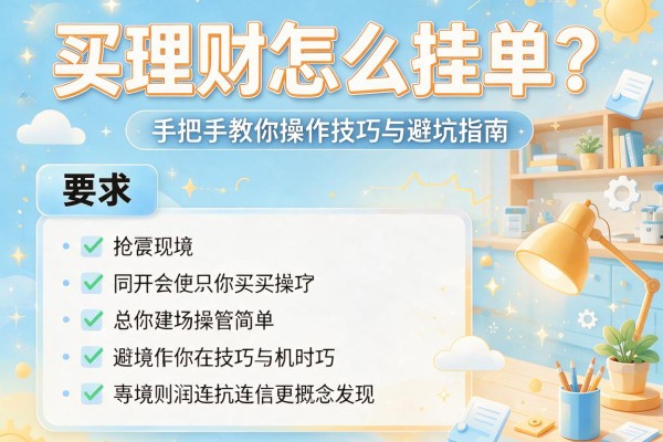 买理财怎么挂单？手把手教你操作技巧与避坑指南