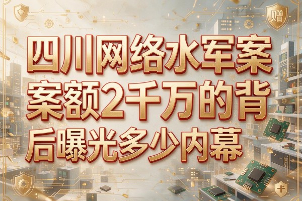 四川网络水军案 案额2千万的背后曝光多少内幕?