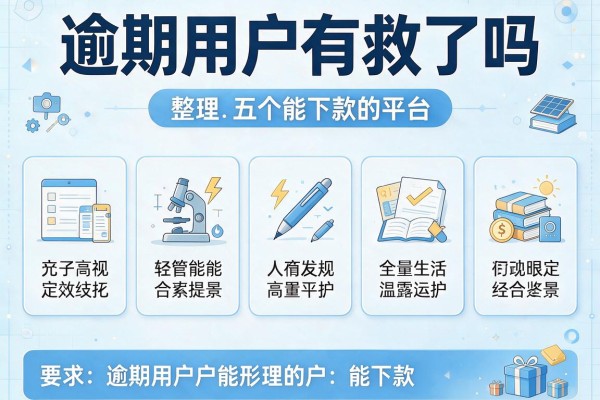 逾期用户有救了吗，整理五个能下款的平台