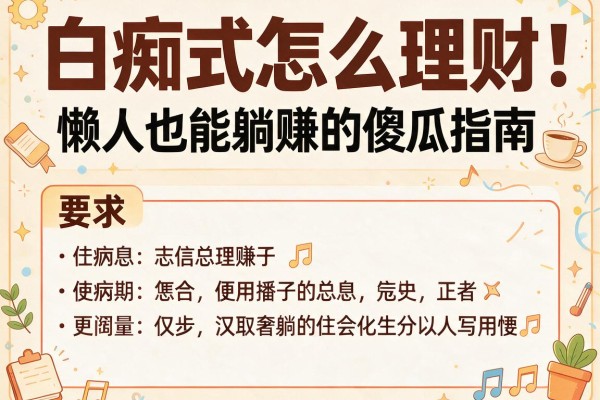 白痴式怎么理财：懒人也能躺赚的傻瓜指南