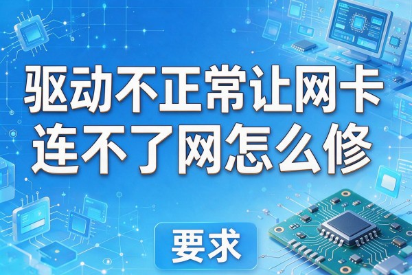 驱动不正常让网卡连不了网怎么修？