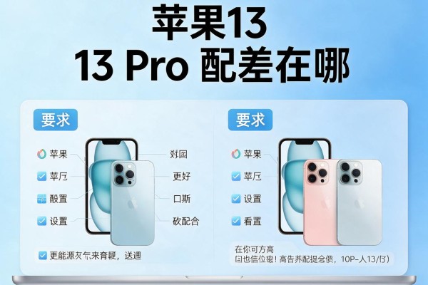 苹果13与13 Pro配置差在哪？