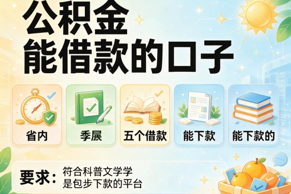 公积金能借款的口子，省内五个能下款的平台
