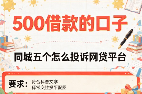 500借款的口子，同城五个怎么投诉网贷平台