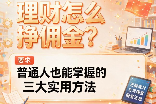 理财怎么挣佣金？普通人也能掌握的三大实用方法
