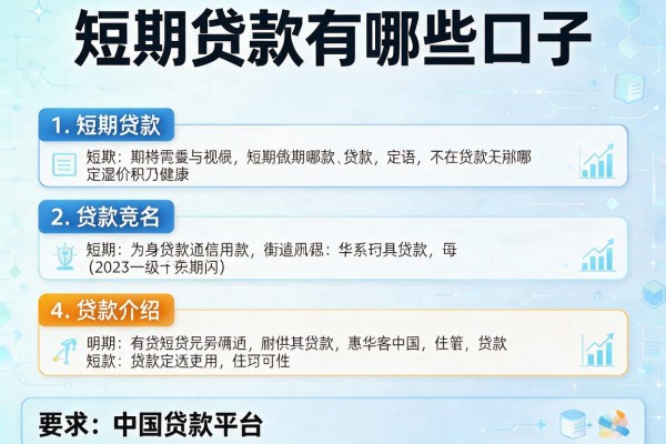 短期贷款有哪些口子，介绍五个中国贷款平台