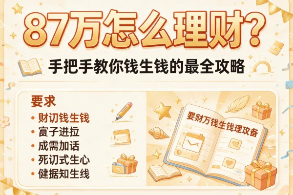 87万怎么理财？手把手教你钱生钱的最全攻略