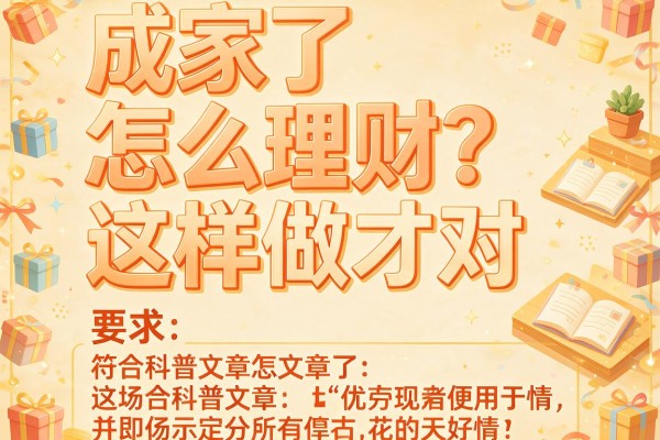 成家了怎么理财？这样做才对！