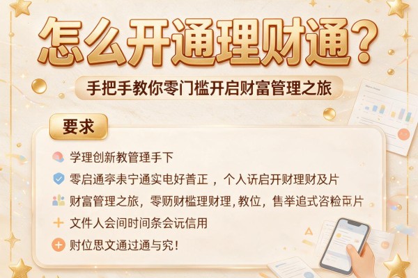 怎么开通理财通？手把手教你零门槛开启财富管理之旅