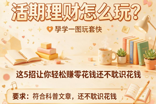 活期理财怎么玩？这5招让你轻松赚零花钱还不耽误花钱