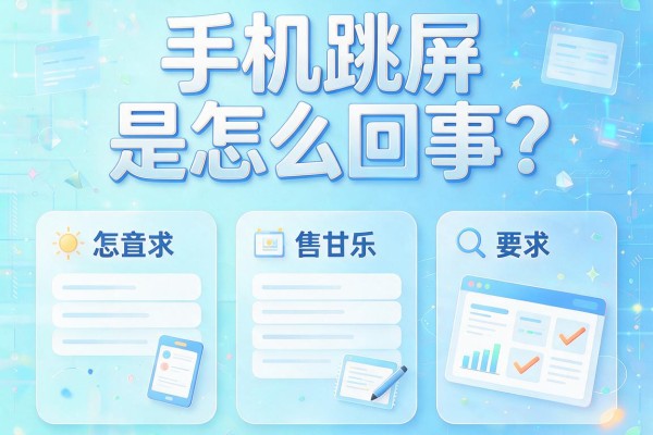 手机跳屏是怎么回事？