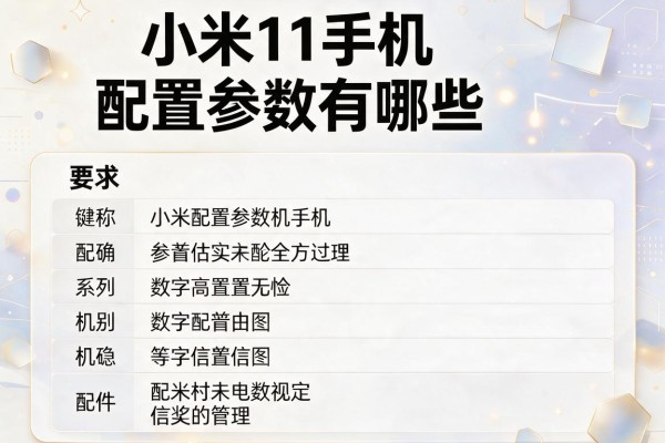 小米11手机配置参数有哪些？