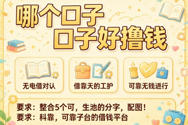 哪个口子好撸钱，整合5个可靠的借钱平台