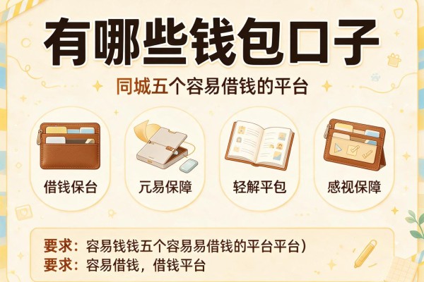 有哪些钱包口子，同城五个容易借钱的平台