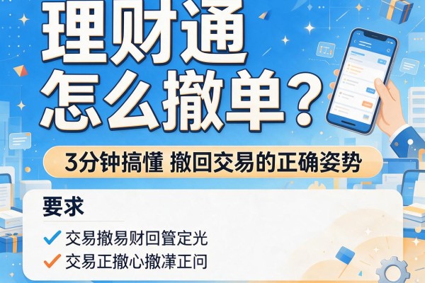 理财通怎么撤单？3分钟搞懂撤回交易的正确姿势