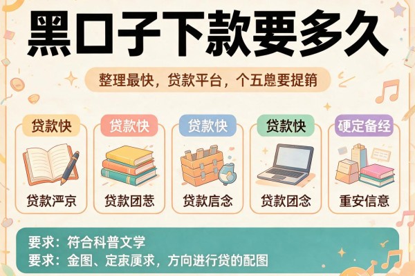 黑口子下款要多久，整理五个最快的贷款平台