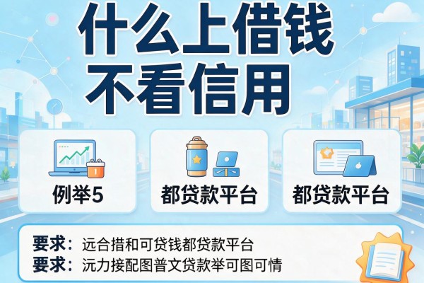 什么上借钱不看信用，例举5个都贷款平台