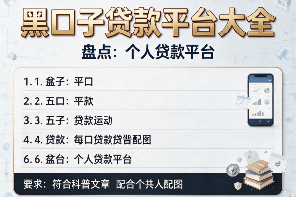 黑口子贷款平台大全，盘点五个个人贷款平台