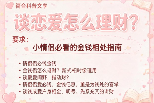 谈恋爱怎么理财？小情侣必看的金钱相处指南