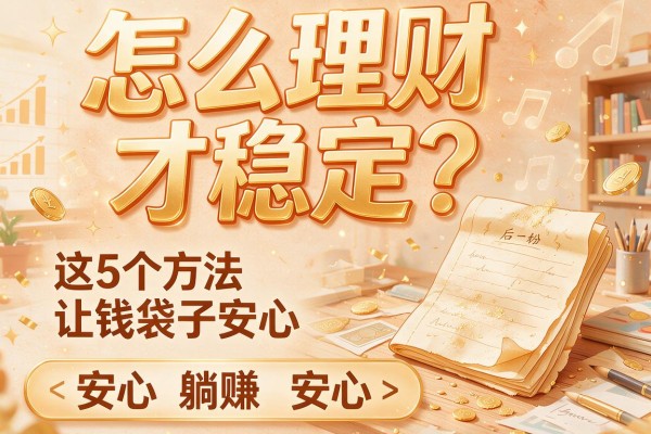 怎么理财才稳定？这5个方法让钱袋子安心“躺赚”
