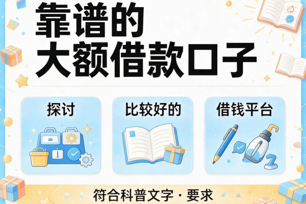 靠谱的大额借款口子，探讨五款比较好的借钱平台