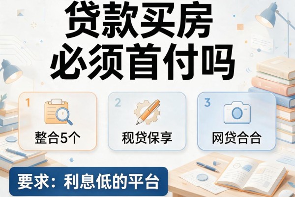 贷款买房必须首付吗，整合5个网贷利息低的平台
