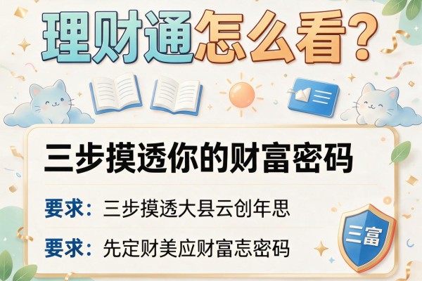 理财通怎么看？三步摸透你的财富密码