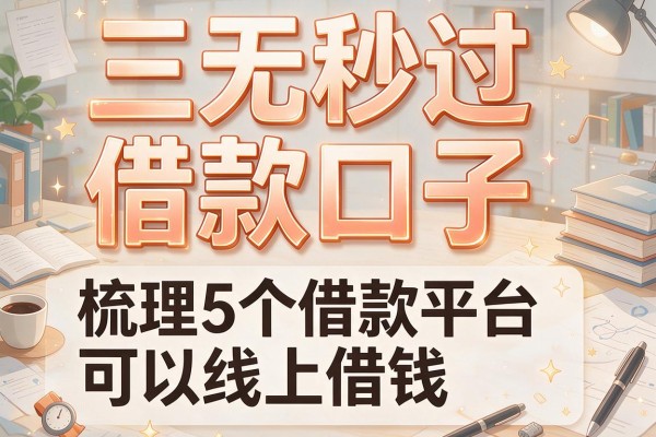 三无秒过借款口子，梳理5个借款平台可以线上借钱
