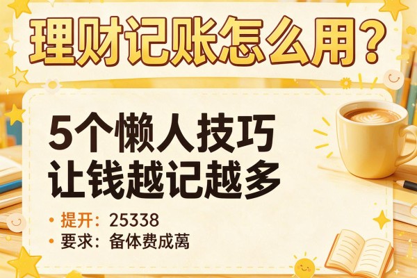理财记账怎么用？5个懒人技巧让钱越记越多