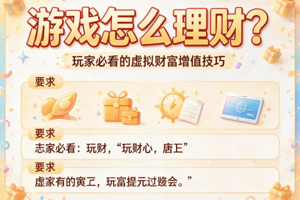 游戏怎么理财？玩家必看的虚拟财富增值技巧