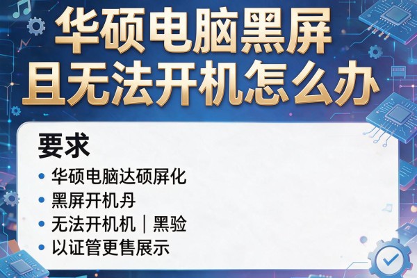 华硕电脑黑屏且无法开机怎么办？