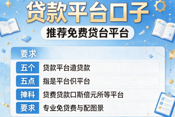 贷款平台口子，推荐五个免费贷款平台