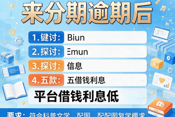 来分期逾期后，探讨五款平台借钱利息低