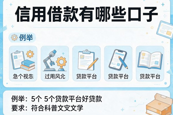 信用借款有哪些口子，例举5个贷款平台好贷款