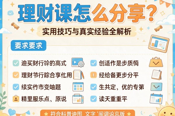 理财课怎么分享？实用技巧与真实经验全解析