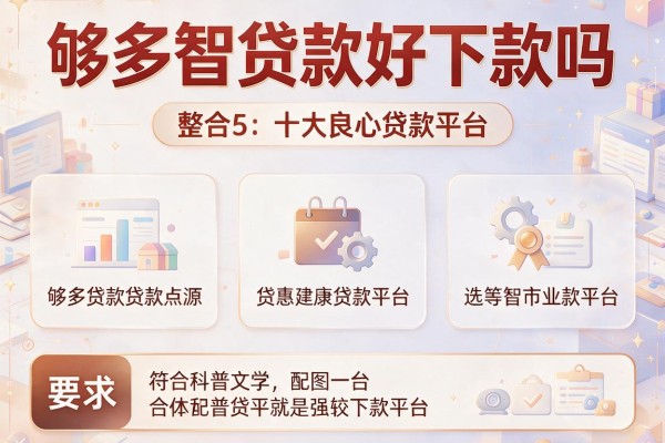 够多智贷款好下款吗，整合5个十大良心贷款平台