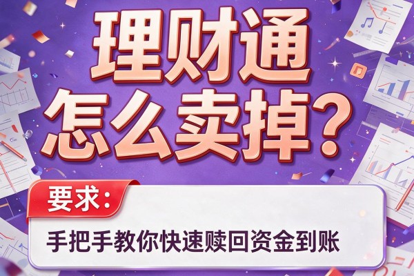 理财通怎么卖掉？手把手教你快速赎回资金到账