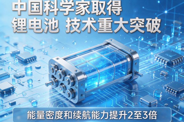 中国科学家取得锂电池技术重大突破，能量密度和续航能力提升2至3倍