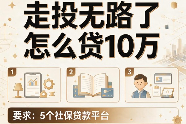 走投无路了怎么贷10万，例举5个社保贷款平台